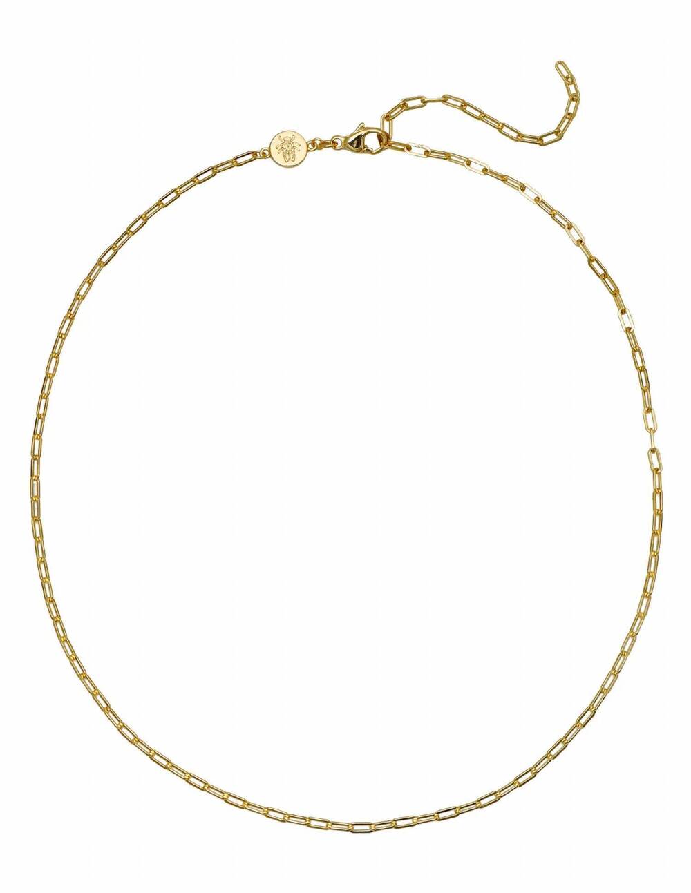 NEW GOLDBUG COLLECTION women's tiny paper clip necklace in gold